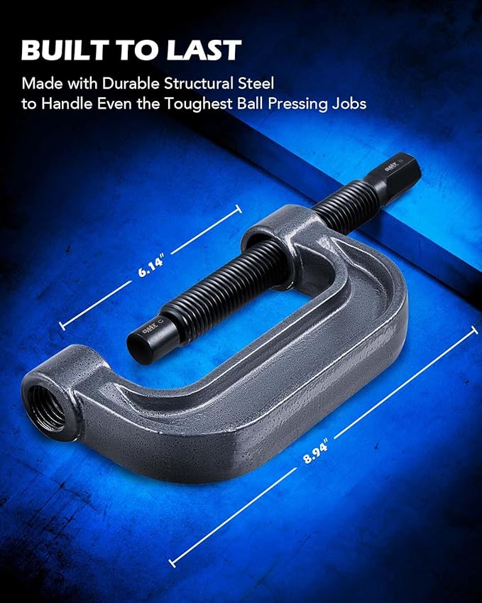 Orion Motor Tech Heavy Duty Ball Joint Press & U Joint Removal Tool Kit with 4wd Adapters, for Most 2WD and 4WD Cars and Light Trucks (BK)