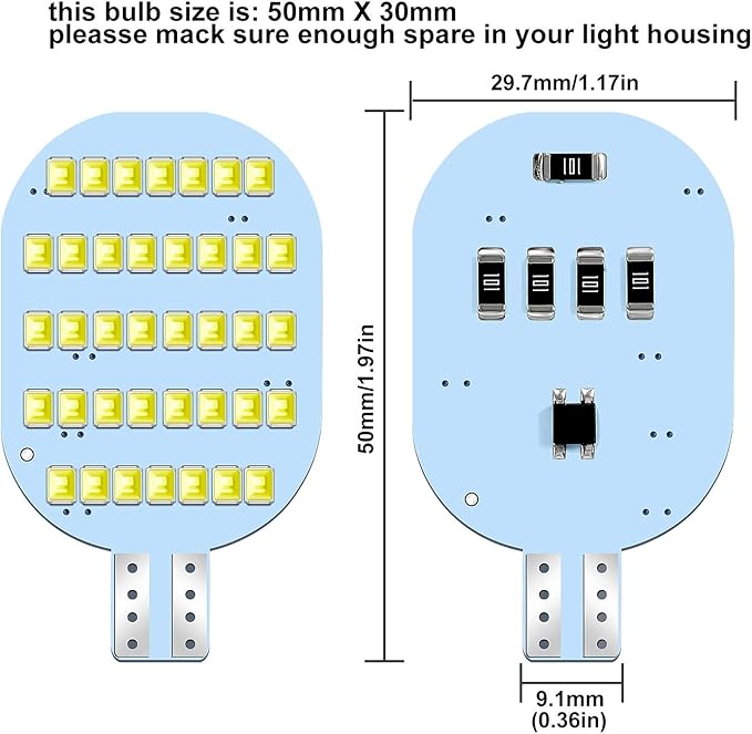 Super Bright T10 921 922 912 LED Bulbs for 12V RV Ceiling Dome Light RV Indoor Lights Camper Trailer Motorhome Marine Boat Dome Interior Light (Pack of 20, White)