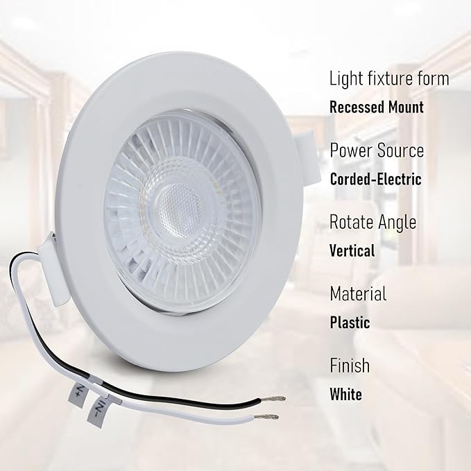 Facon 3.5 Inch RV Puck Lighting with Spring - 8 Pack Rotatable RV Recessed LED Lights 12V - Cool White 4000K Ultra Slim Interior Lights for RV Camper Boat Motorhome