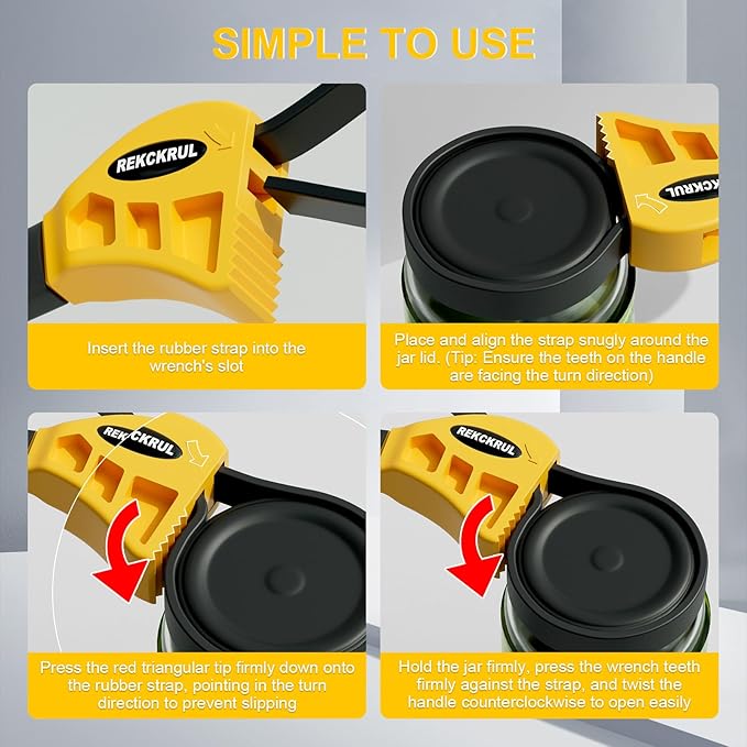 2 PCS Heavy-Duty Strap Wrench Set Upgrade – 4" to 6" Diameter Adjustable Oil Filter Wrench, Reinforced Rubber - Jar Opener, Plumbing Tool for Shower Heads, Water Filters, Pipes