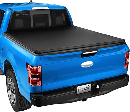 Soft Roll-Up Truck Bed Tonneau Cover Compatible with 2007-2021 Toyota Tundra 6.5FT Bed