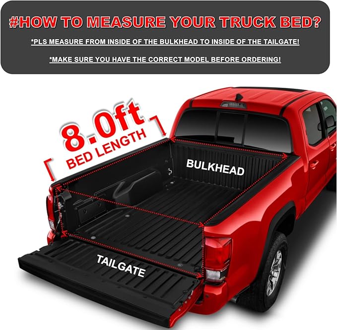 Soft Roll Up 8' Truck Bed Cover Compatible for 1987-1999 Dodge Dakota Vinyl Long Bed Tonneau Cover | Fleetside