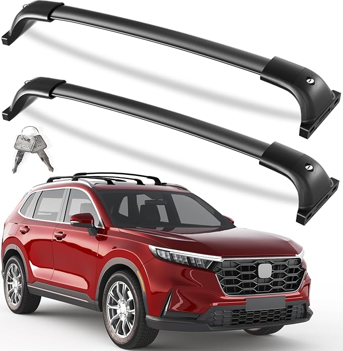 KINGGERI 260lbs Lockable Roof Rack Cross Bars Fit for 2023-2026 Honda CRV CR-V & CRV Sport Hybrid, Heavy Duty All Aluminum Crossbars Rooftop Cargo Basket Luggage Kayak Canoe Snowboard Bike