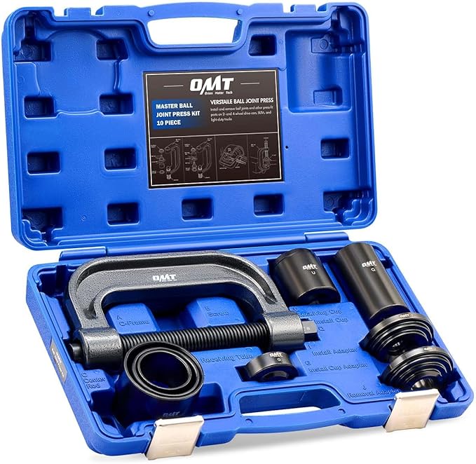 Orion Motor Tech Heavy Duty Ball Joint Press & U Joint Removal Tool Kit with 4wd Adapters, for Most 2WD and 4WD Cars and Light Trucks (BK)
