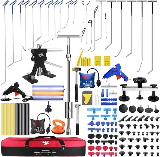 Professional PDR Rods Dent Repair Kit - Paintless Car Dent Removal Tool for Hail Damage, Door Dings & Body Dents | Adjustable Dent Puller Kit for Cars, Trucks, SUVs | No Paint Needed