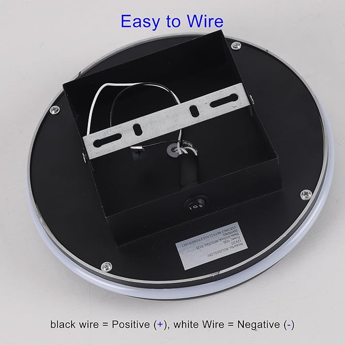 12V RV 8" Ceiling Light with Ambient Side Glow Bar & Built-in Rocker Switch, RV Interior Light Fixture w/Dimmable 3000K/4000K & Hammered Acrylic Lens |Super Slim for Motorhome Camper Trailer