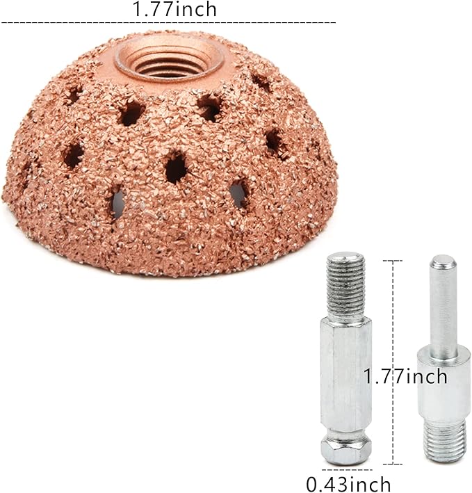 Tire Repair Patch Tools - 42mm Tungsten Steel Buffing Wheel & Tire Patch Roller Scraping Cutter Kit