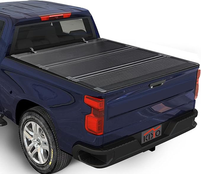 Kikito Truck Bed Tonneau Cover Compatible with 2015-2025 Chevy/GMC Colorado/Canyon with 5.2" Bed (62") Flip-Up Style FRP Hard Folding Truck Bed Cover No-Drill 100% Bed Access