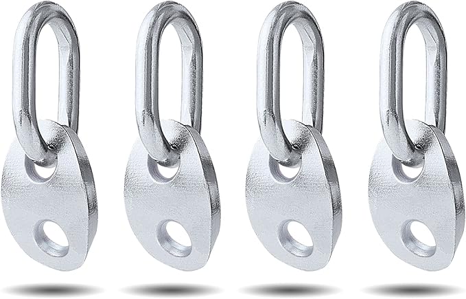 NOVINO 7100 Engine Lifting Bracket Set,5,500 lb Capacity Engine Lift Bracket Kit for Use with Load Levelers and Slings-4 Sets,Silver