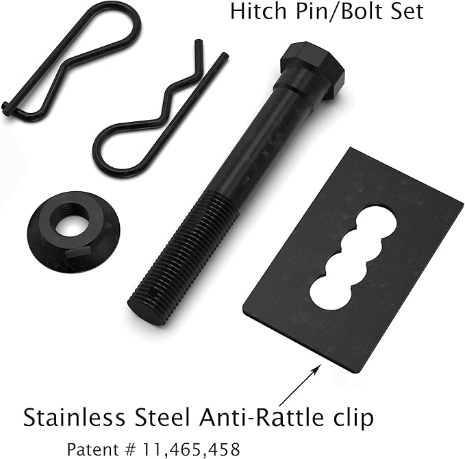 eVerHITCH USA Flag Metal Trailer Hitch Cover Plug (Fits 2" Receivers, Black & Chrome)