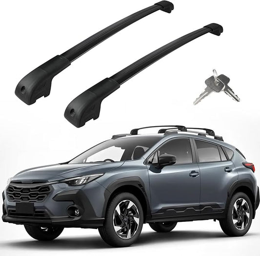 Roof Rack Cross Bars Compatible with Subaru Crosstrek 2024 2025, Adjustable Aluminum Heavy Duty 300 LBS Anti-Theft Lock Cargo Carrier Rooftop Crossbar Accessories for Bike, Basket, Snowboard, Luggage