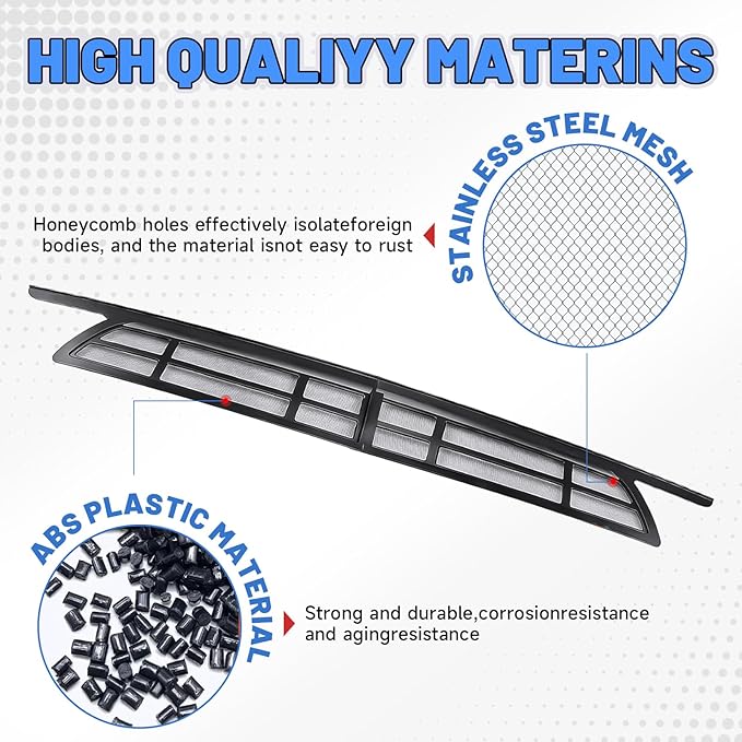 Grille Mesh Insert for Tesla, Model Y 2025 &Front Grille Mesh Inserts for New Model Y Accessories No Sticker Needed and Detachable Version