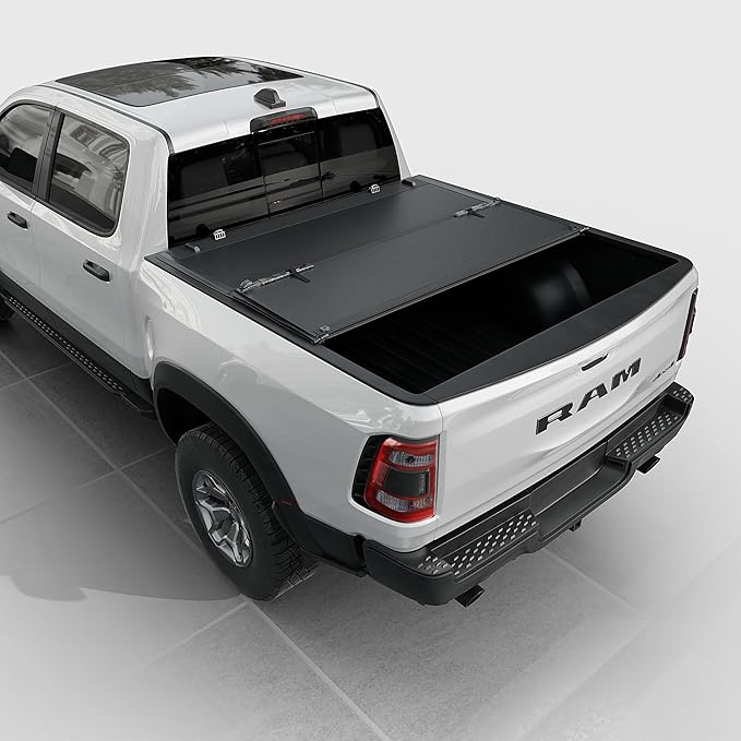 Low Profile Hard Folding Truck Bed Tonneau Cover Fits 2019-2026 Dodge Ram 1500 New Body Style (Not for Classic Body) 6'4" Bed (76.3")