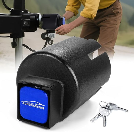 Trailer Lock fits 2" and 2 5/16 Coupler,Heavy Duty Trailer Tongue Coupler Lock Anti Theft for RV Travel/Utility/Pickup/Boat/Camper Trailer-Blue