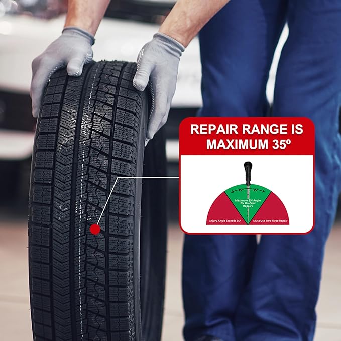 SUNSOUL 24pcs Combination Repair Unit,Tire Repair Patch Plug 0.30” x 2”,Tire Patch Plug Kit,Mushroom Tire Plug Patch for Car Motorcycle Truck Bus