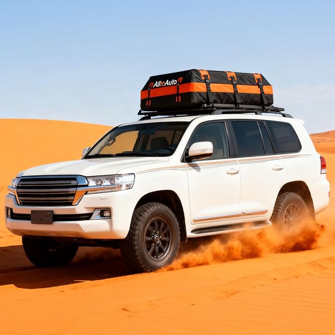 Car Rooftop top Cargo Carrier 21 Cubic feet 100% Waterproof Heavy Duty PVC for All Cars with/Without Rack, Includes Anti-Slip Mat, 10 Buckle with Straps, 6 Door Hooks, Luggage Lock