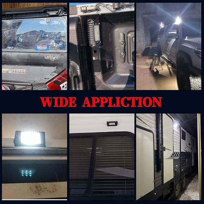 Chelhead RV Lights Exterior, 12V RV Porch Light Aluminum Low Current Led Scene Lighting Compatible with RV Outdoor Camper Trailers Truck Porches Towing 5th Wheels Utility Vehicles