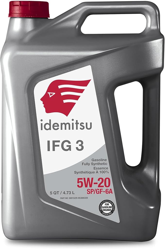 Idemitsu IFG 3 5W-20 Motor Oil Full Synthetic – 5 Quart | SP/GF-6A Certified Engine Oil for TGDI & PFI Engines | Engineered for Maximum Efficiency and Protection