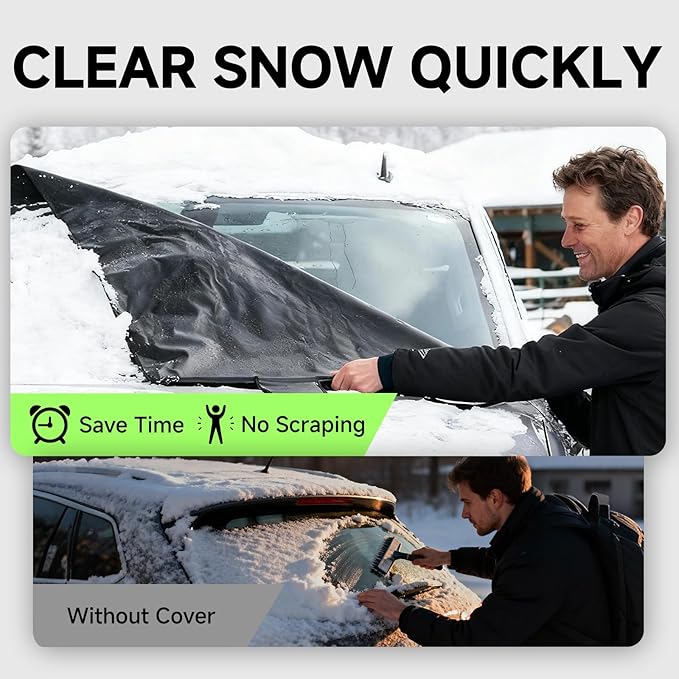 Rear Windshield Cover for Ice and Snow, Back Windshield Cover, Car Snow Cover Rear Window Cover Universal Fit for Most Vehicle Medium (Rear Cover)