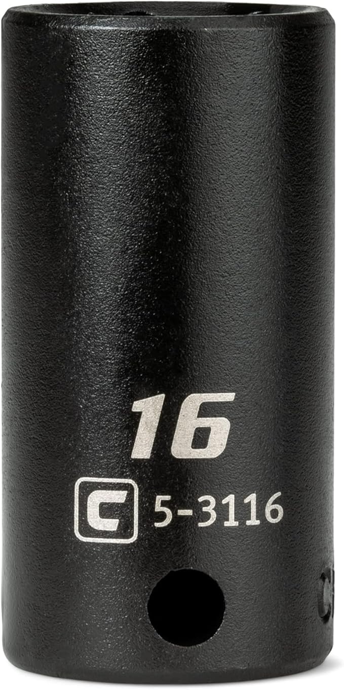Capri Tools 3/8 in. Drive 16 mm Semi-Deep Impact Socket