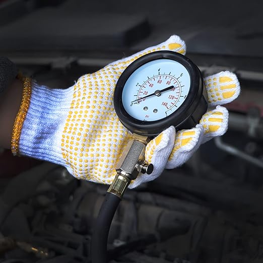 Oil Pressure Tester Kit 0-140 PSI, Professional Engine Oil Pressure Gauge Diagnostic Tool for Cars, Trucks, ATVs, Motorcycles - Universal Fit, Accurate Measurement
