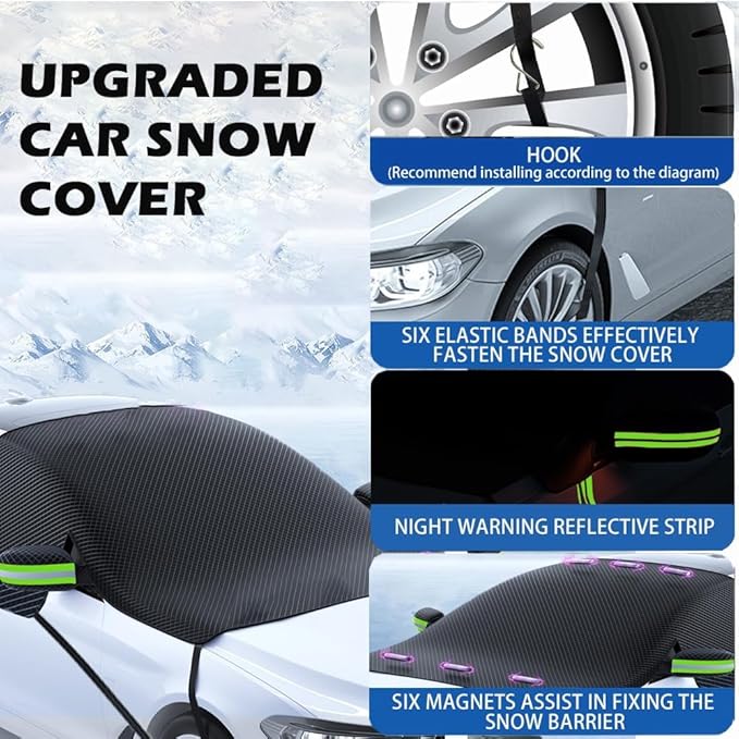 Custom fit for Subaru Windshield Snow Covers, 8 Layers WAaterproof Windproof Protection, Sun, Frost Defense, Ice, Snow, Sun, Designed for Subaru Accessories (for Subar-u BRZ)