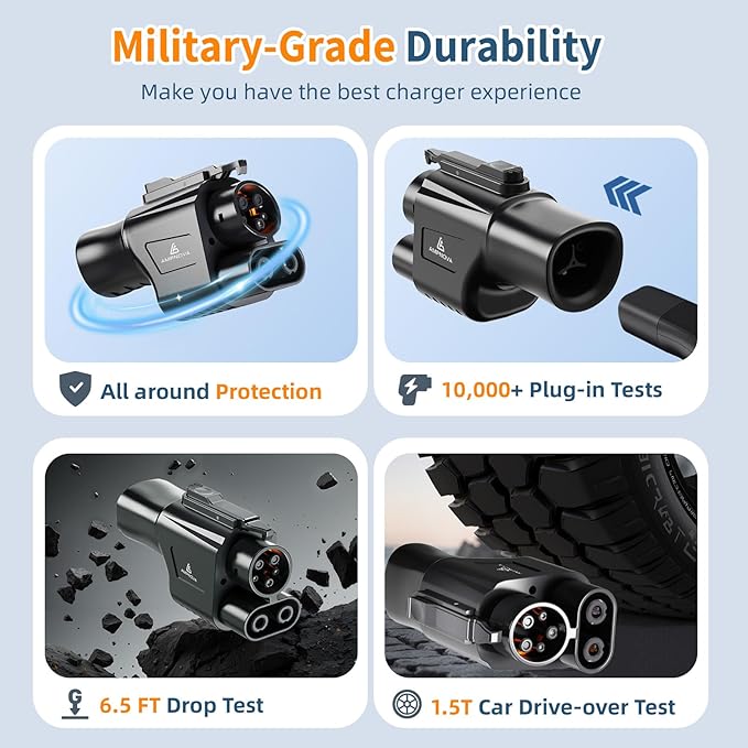 Tesla Supercharger to CCS1 Adapter (2025) - 1000V/500A Fast Charging NACS to CCS Compatible with Select EVs
