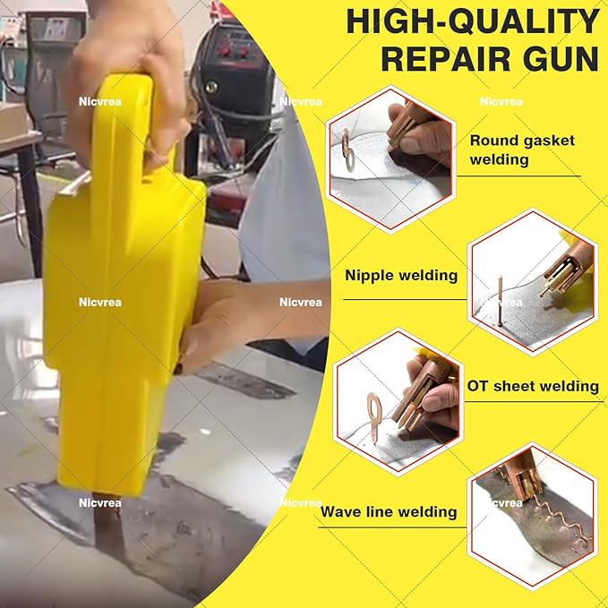 Body Repair Dent Removal Tools, 2000W Spot Welder Stud, Stud Welder Kit Stud Gun Dent Puller Kit Dent Welder Repair for Auto Body Repairing B