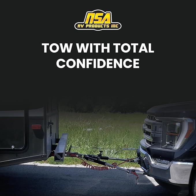 NSA RV - Hercules 12K Tow Bar w/Integrated ReadyBrake Surge System - 12,000 lbs Capacity, All-in-One, Made in USA