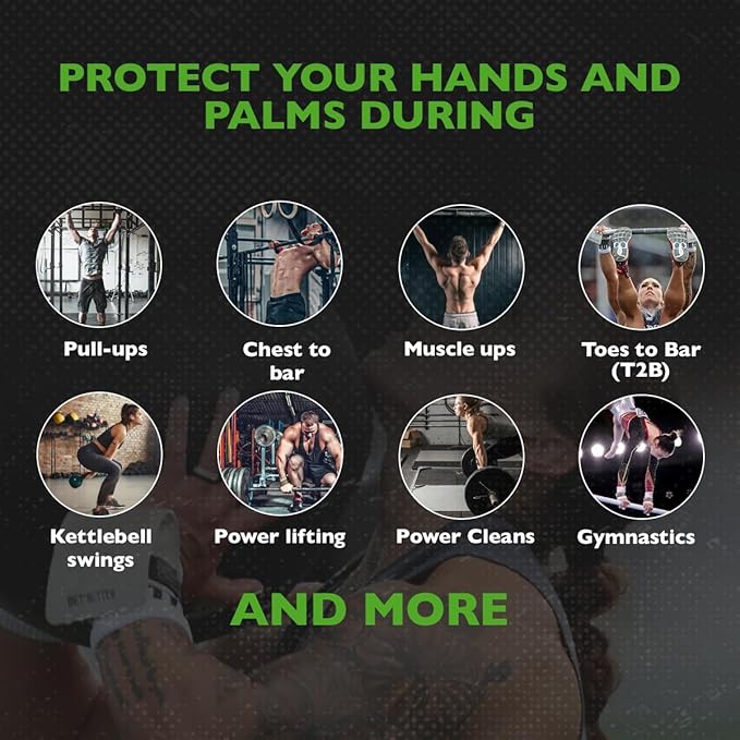 Bear KompleX 3 Hole Pinnacle Hand Grips for Workouts, Pull-ups, Weightlifting, WOD Gymnastics, Crosstraining Palm Grips with Wrist Wraps, Hand Protection from Rips and Blisters