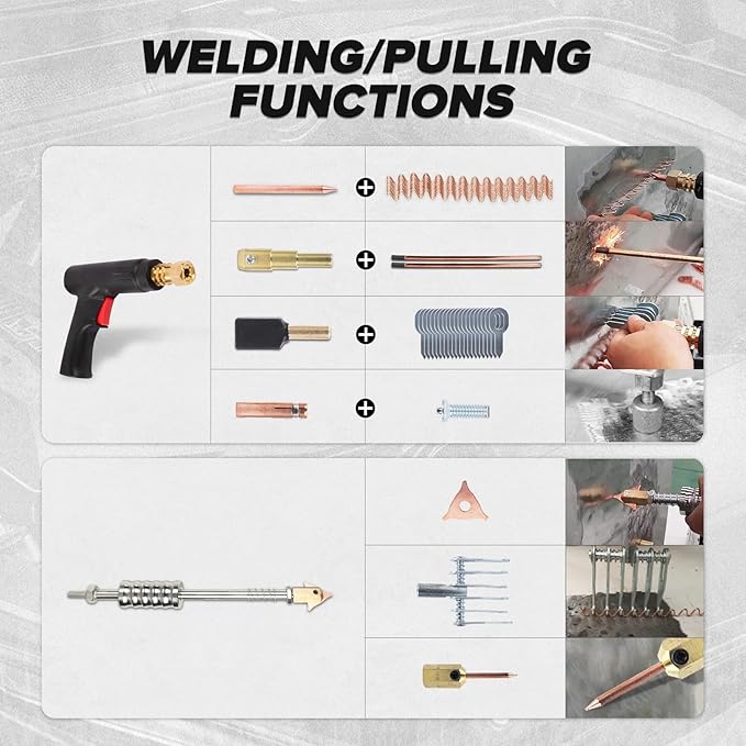PLAYOCCAR Spot Welder Dent Puller,220V 3500W Dent Remover Tool for Car Body Repair Kit with 7Welding Modes & Auto/Manual Modes.