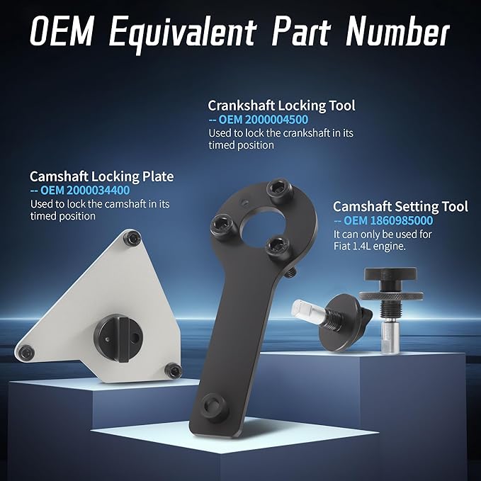 14PCS Engine Timing Tool Kit Compatible with Alfa Romeo Lancia Delta Chrysler Delta Dodge Dart Jeep Compass Renegade Fiat Multiair 1.4 Engine, Crankshaft Alignment Locking Tool