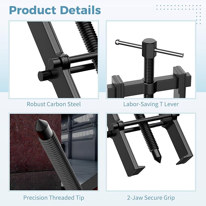 OMISTAR 4 PCS 2-Jaw Bearing Pullers, 2 in 3 in 4 in 6 in Gear Puller, Carbon Steel Bearing Remover Tool, Pulley Puller for Motorcycle, Wheel, Auto Repair, Hand Tool Kit for Mechanic, Workshop, Garage