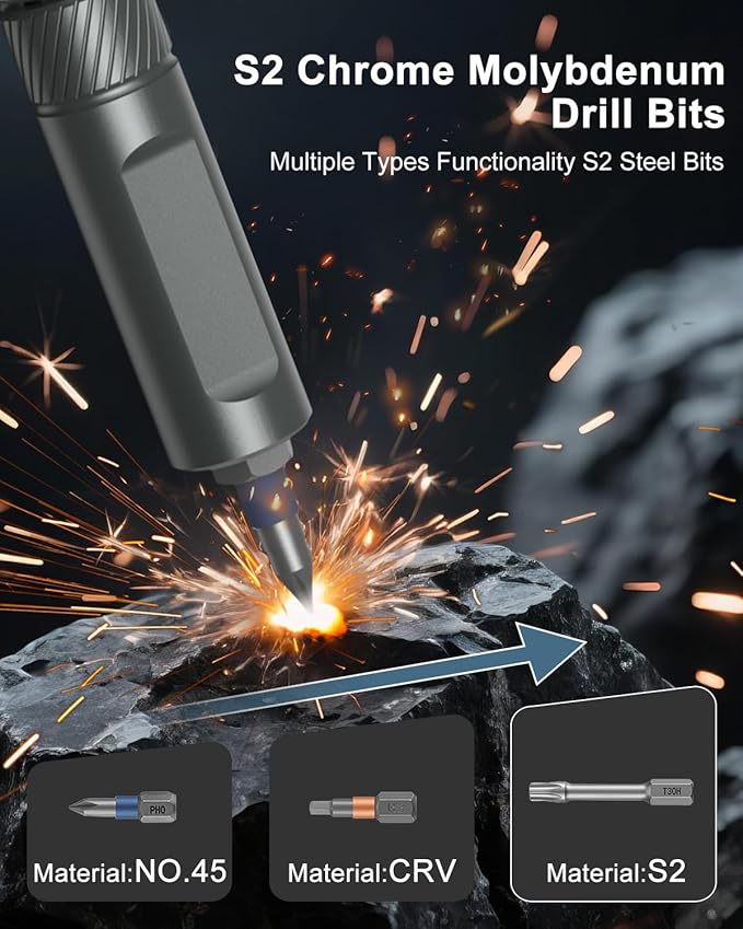 Upgraded 42 in 1 Magnetic Screwdriver Set, Ankilo DIY Ratchet Screwdriver Set, Multi Bit Magnetic Drive with 40 PCS Portable Repair Tool Kit for Home, Bike, Repairs - for Christmas Gifts (Grey)