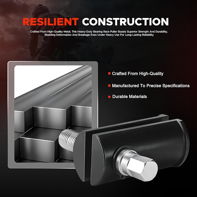 Motorcycle Steering Stem Bearing Race Removal Tool Compatible with 1-1/8" to 2-5/8" ID Races, Universal Neck Bearing Race Puller and Extraction Tool