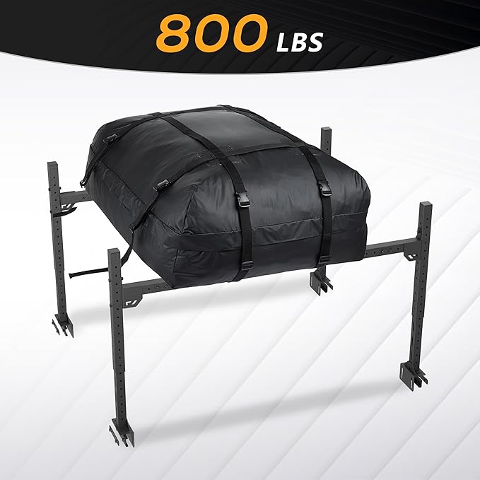 Adjustable Truck Bed Racks Compatible with Tacoma/Tundra/Silverado/Sierra/Ram/Ford F-Series/Titan/Frontier/Colorado/Canyon/JT/Ranger/Maverick, Universal Ladder Cargo Rack