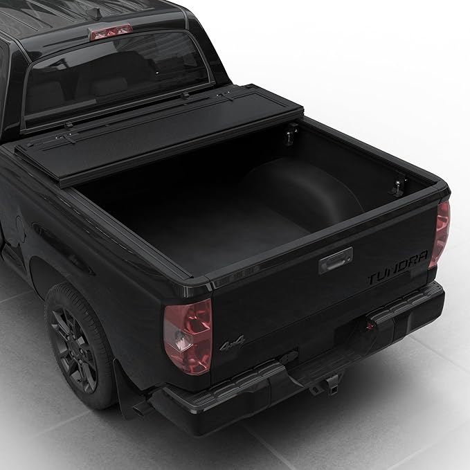 Tutel Low Profile Hard Shell Flip-Up Truck Bed Tonneau Cover|Fits 2007–2021 Toyota Tundra 5'6" Bed (66.7") - TTLTMLPFU026