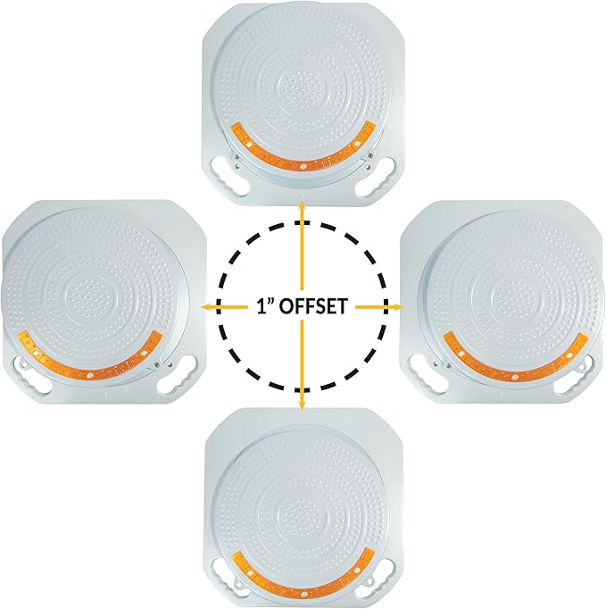 AutoSolo Low Profile Wheel Alignment Turn Plates - 4-Ton Capacity, Brass Dial Measurements, with Bonus Accessories for Complete Wheel Alignment & Balancing Tools (One Pair)