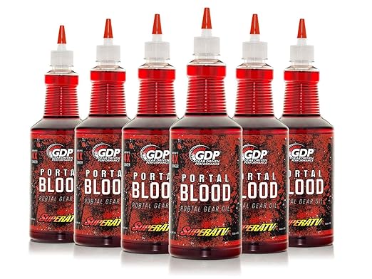 SuperATV Portal Blood | High Performance Portal Gear Oil | Designed for UTV/ATV Portal Gear Lifts | Lasts up to 4 Times Longer Than Other Gear Oil | One 32 OZ Bottle | Lowers Operating Temperature