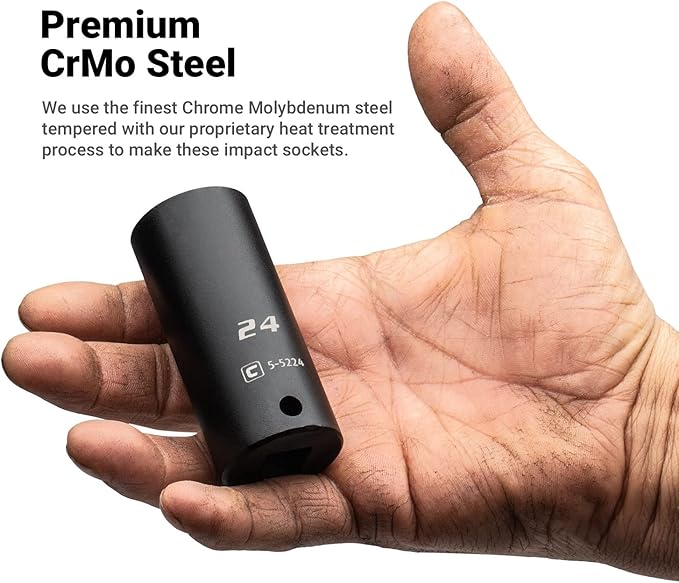 Capri Tools Deep Impact Socket, 1/2-Inch Drive, 6-Point, Metric (19 mm)