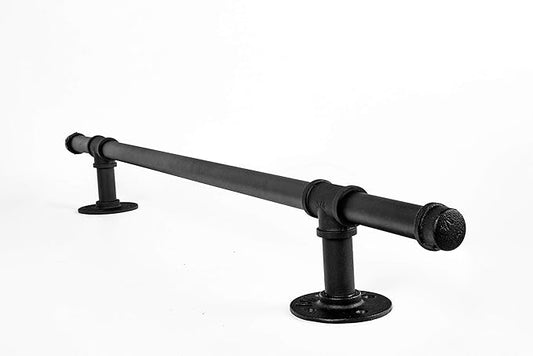 12FT Stair Handrail Industrial Loft Pipe Style for Indoor Stairs, Wall Mounted Stairway Handrail,Basement Stair Railing