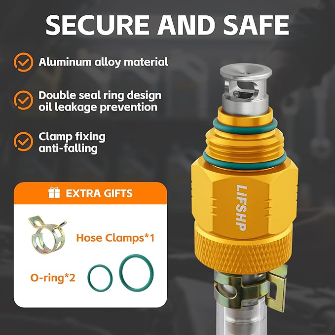 Oil Filter Drain Tool,Aluminum Alloy Upgraded Large Hole and Thickened Tube for Toyota, Lexus, Scion 2.0L - 5.7L Vehicles with Cartridge Style Filter System-Gold