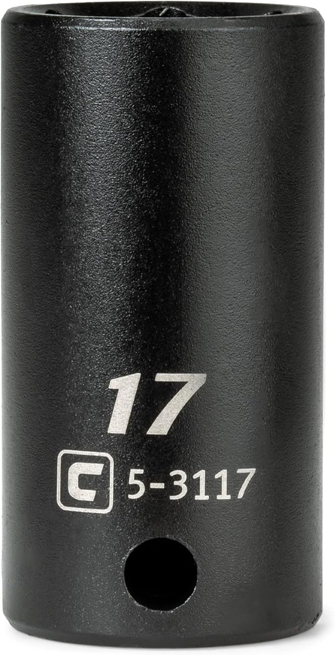 Capri Tools 3/8 in. Drive 17 mm Semi-Deep Impact Socket