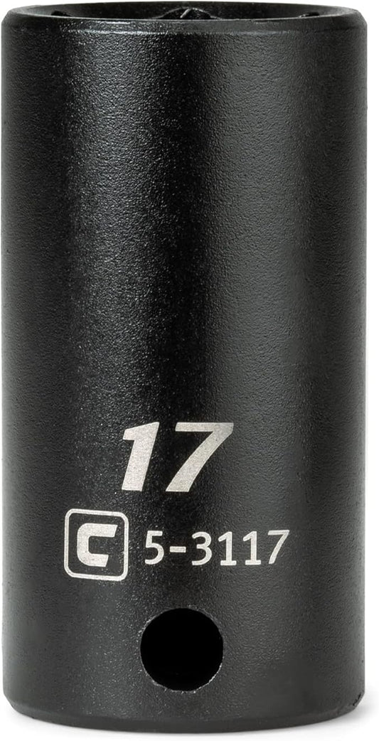 Capri Tools 3/8 in. Drive 17 mm Semi-Deep Impact Socket