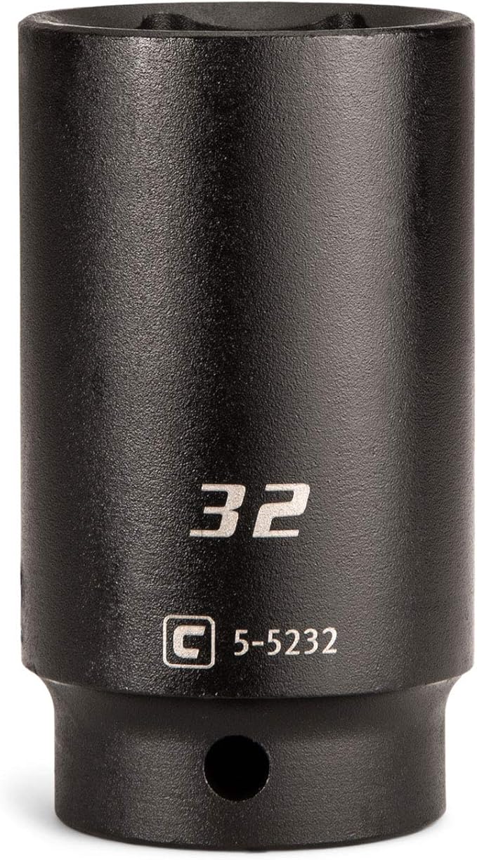 Capri Tools Deep Impact Socket, 1/2-Inch Drive, 6-Point, Metric (32 mm)