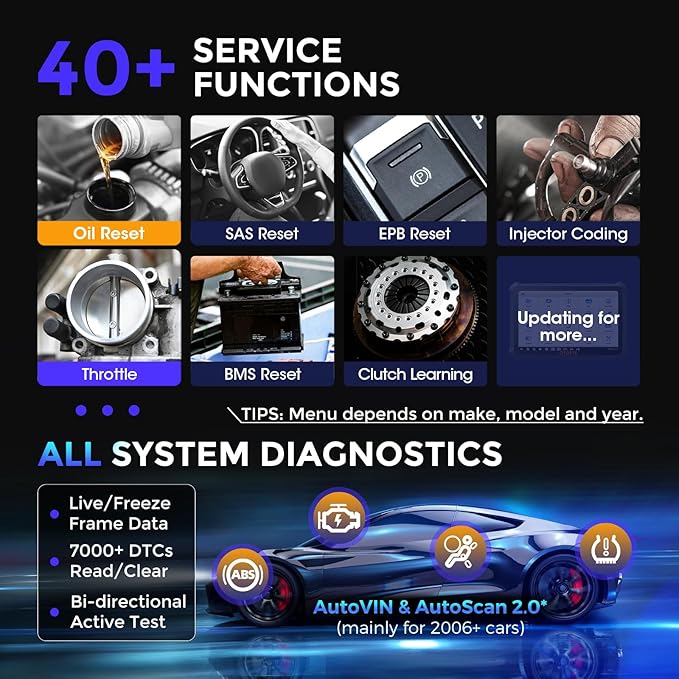 OTOFIX D1 Max OE Full System Diagnostics Scanner 2025 Ver, [2-Years Free Update] Bi-Directional Scan Tool for Car, 40+ Service Functions, Advanced ECU Coding, 10000+ Car Coverage, V.A.G Guided