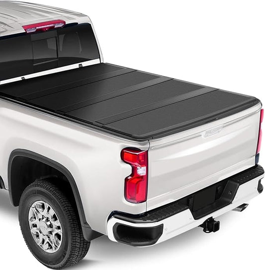 Hard Quad-Fold Tonneau Cover Truck Bed Fits 2004-2014 Ford F-150 and 2006-2014 Lincoln Mark LT Styleside (Not for Flareside) 6.5FT (78.8") Bed