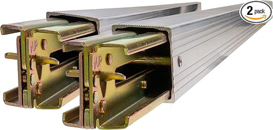 US Cargo Control E Track Load Bars 93"-103" (2-Pack), 2,200 LBS Working Load Limit, Adjustable Aluminum Load Bars for Semi Trailers & Box Trucks, Shoring Beam or Decking Beam with Side Flat Latch