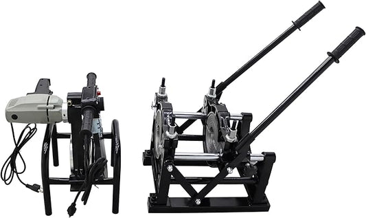 TECHTONGDA Pipe Welding Machine Electric Tube Butt Fusion Equipment for PE PP PB PVDF PPR 2.48-6.30inch Hand Push Two Clamps