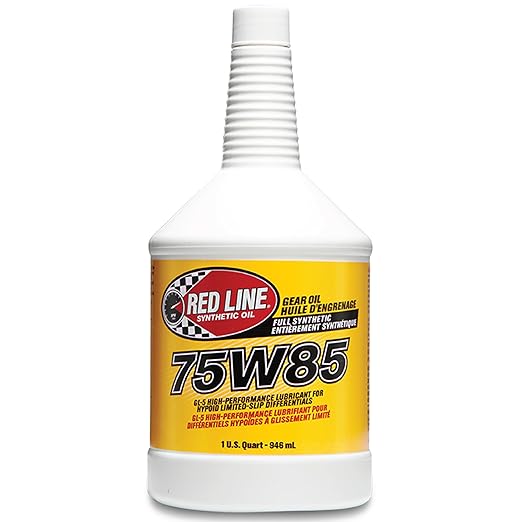 Red Line 50104 75W85 GL-5 Full Synthetic Gear Oil for Hypoid Limited Slip Differentials - 4 Quarts